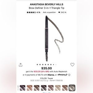 Anastasia Brow Definer in shade Taupe